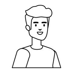 young and casual man character