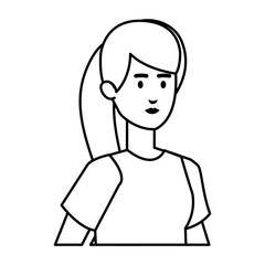 beautiful and young woman character