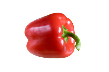 Red pepper, paprika isolated on white blank background 