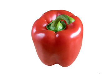 Red pepper, paprika isolated on white blank background 
