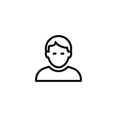 User profile icon. Person avatar sign