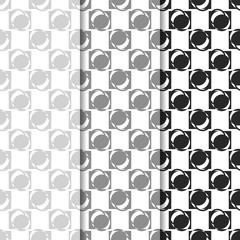 Geometric seamless pattern. Circles, square