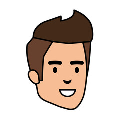 young man head character