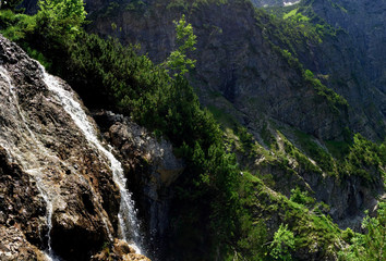 Fototapeta na wymiar little waterfall in the alps