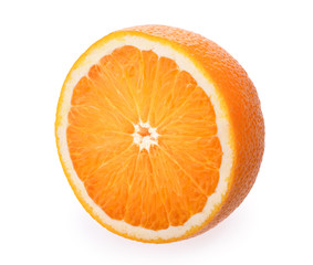 Orange fruit white background clipping path