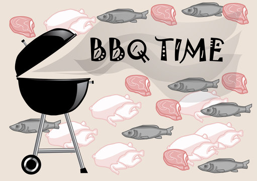 barbecue time background