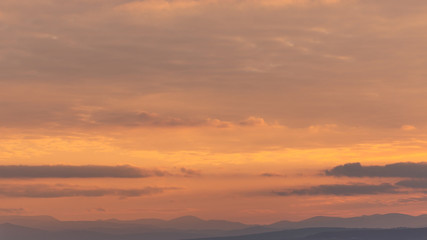 Mountain view at sunset
