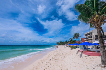 Fototapeta na wymiar Luxury Beaches of the Paradise Island, Barbados, Caribbean