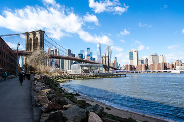 Brooklyn Bridge and Lower Manhattan