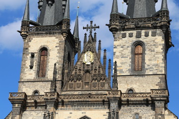 Church of Saint Mary of Tyn in the European capital PRAGUE in th