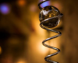 detail of a crystal ball decoration