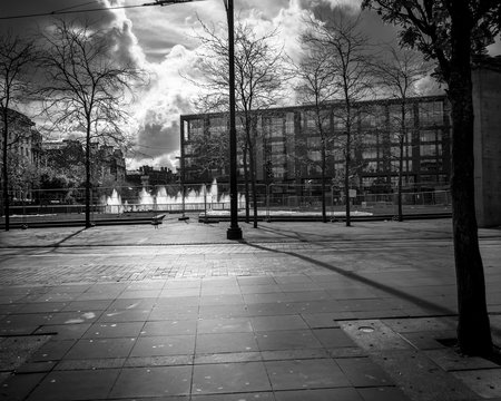 Early Morning View Of Piccadilly Gardens, Manchester