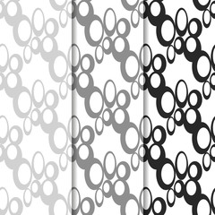 Seamless geometric abstract pattern with circles and rings