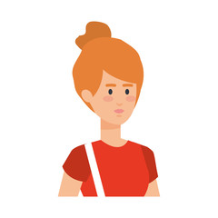 beautiful and young woman character