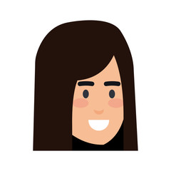 beautiful and young woman head character