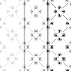 abstract spider seamless pattern with netting