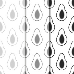 seamless abstract pattern with avocado