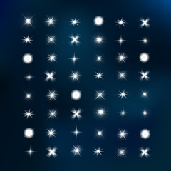 Glow isolated white light effect,