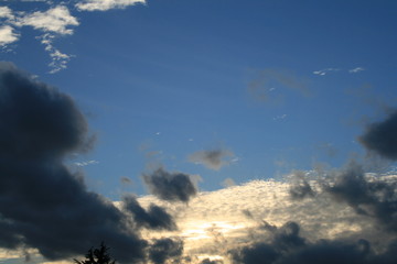 dramatic sky with clouds