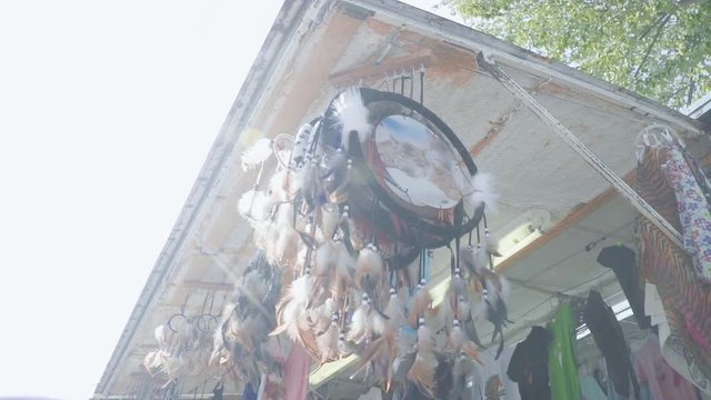 dreamcatcher moving in the wind