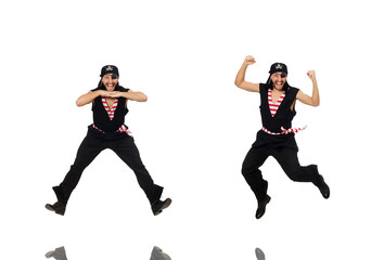 Man pirate isolated on the white background