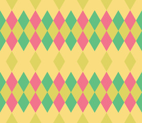 Seamless pattern with rhombus. Infinity background of geometric shapes. Pattern with colorful mosaic pattern. Colorful geometric background. Vector illustration.   