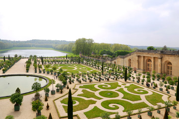 The famous gardens of the Royal Palace of Versailles near Paris