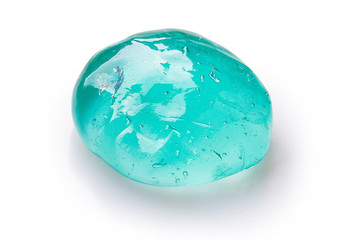 Green slime for kids, transparent funny toy. Isolated on Withe Background 