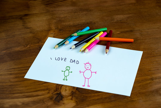 Happy fathers day card made by a child