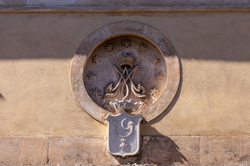 detail of an ancient artistic stone