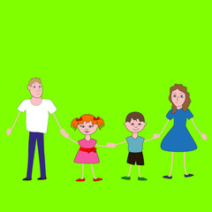 A close-knit family of four.