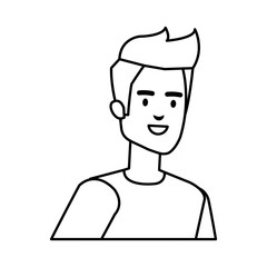 young and casual man character