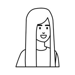 beautiful and young woman character