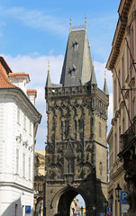 Powder Tower or Powder Gate is a Gothic tower in Prague in  Czec
