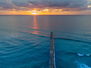 Sunrise from drone