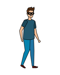 young and casual man character