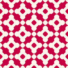 Vector seamless pattern in Chinese style. Red and beige geometric ornament