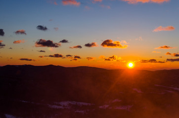 Zimiwa panorama Bieszczad