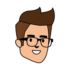 young man head character