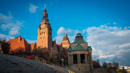 Szczecin Poland Polska Polen Akademia Morska Wały Chrobrego Muzeum Narodowe National Museum naval Academy taras hakena