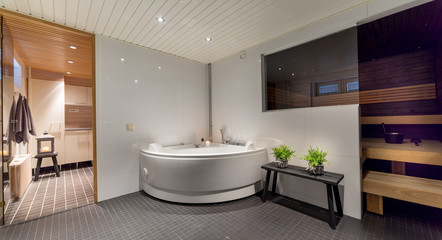 Interior design of modern bathrom