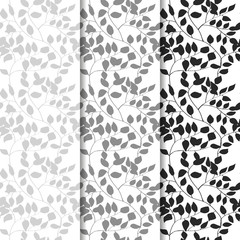 Floral abstract seamless pattern leaves