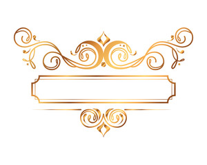 golden label victorian style icon