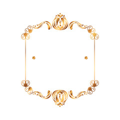 golden square label victorian style