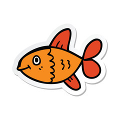 sticker of a cartoon fish