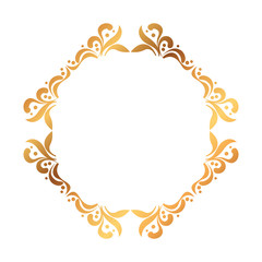 circular golden label victorian style