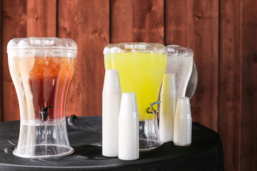 drink table at reception