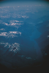 aerial view of the lake