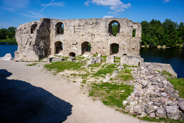 Fototapeta premium ancient stone building castle details