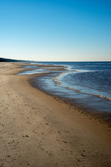 empty sandy beach by the sea